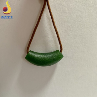 【如愿】天然和田玉新疆吊坠锁骨链正品碧玉毛衣链男女款礼物证书