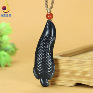 【连年有余】新疆和田玉吊坠男女玉坠挂件玉石项链天然玉器小鱼