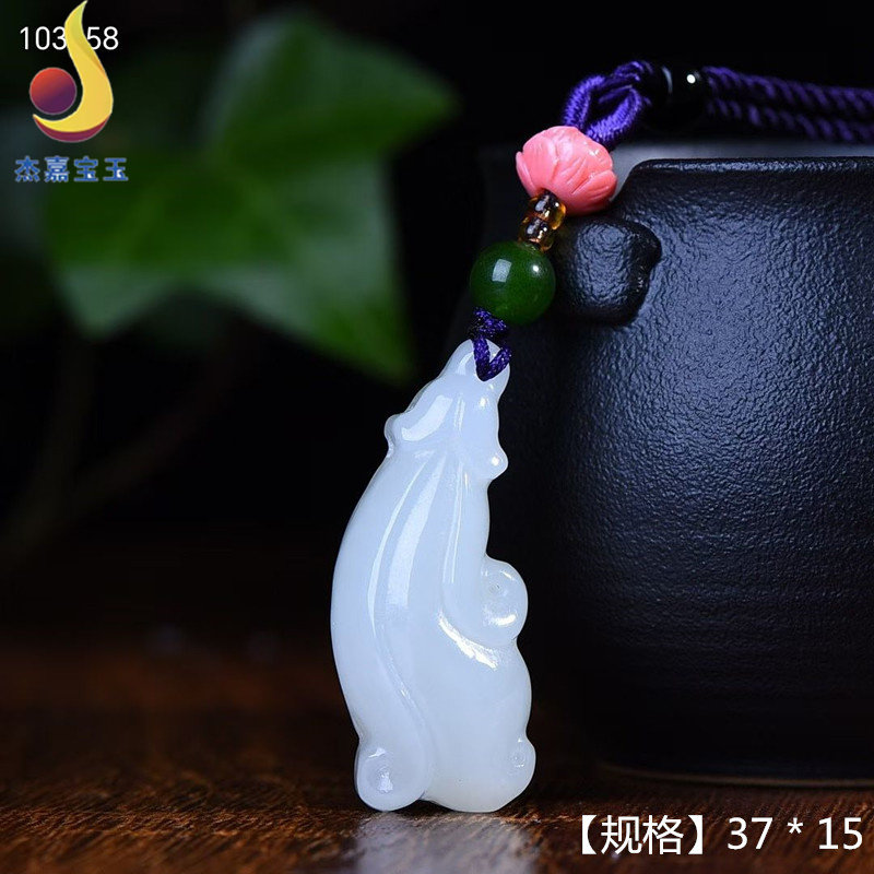 【花开富贵】和田玉玉兰花挂件玉坠玉质温润清新男女款时尚吊坠
