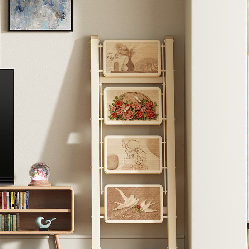 玫瑰奶油风梯子家l用折叠梯铝合金家庭专用梯轻便伸缩折叠梯人字