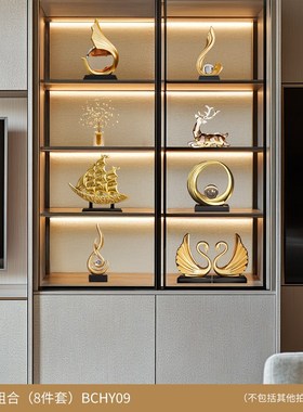 2025新款财源滚m滚轻奢高档酒柜摆件办公室客厅玄关电视柜高级装