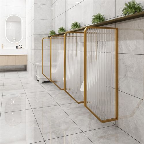 男厕小便池不锈钢挡板公共卫生间玻璃隔断写N字楼办公室小便斗隔