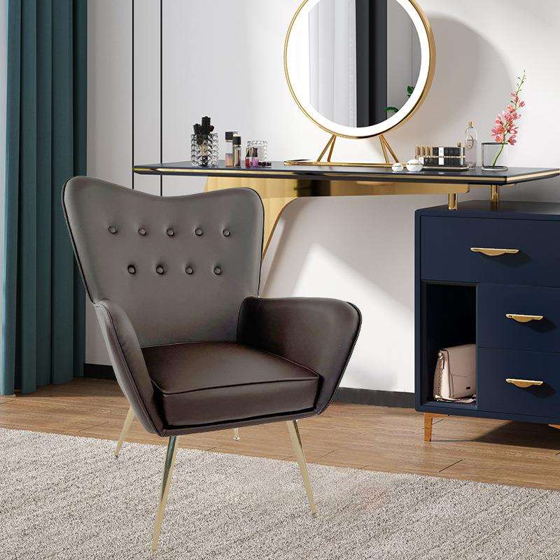 简约会客洽谈椅家用卧室靠背椅子阳台靠背椅办公室休闲椅网红化妆