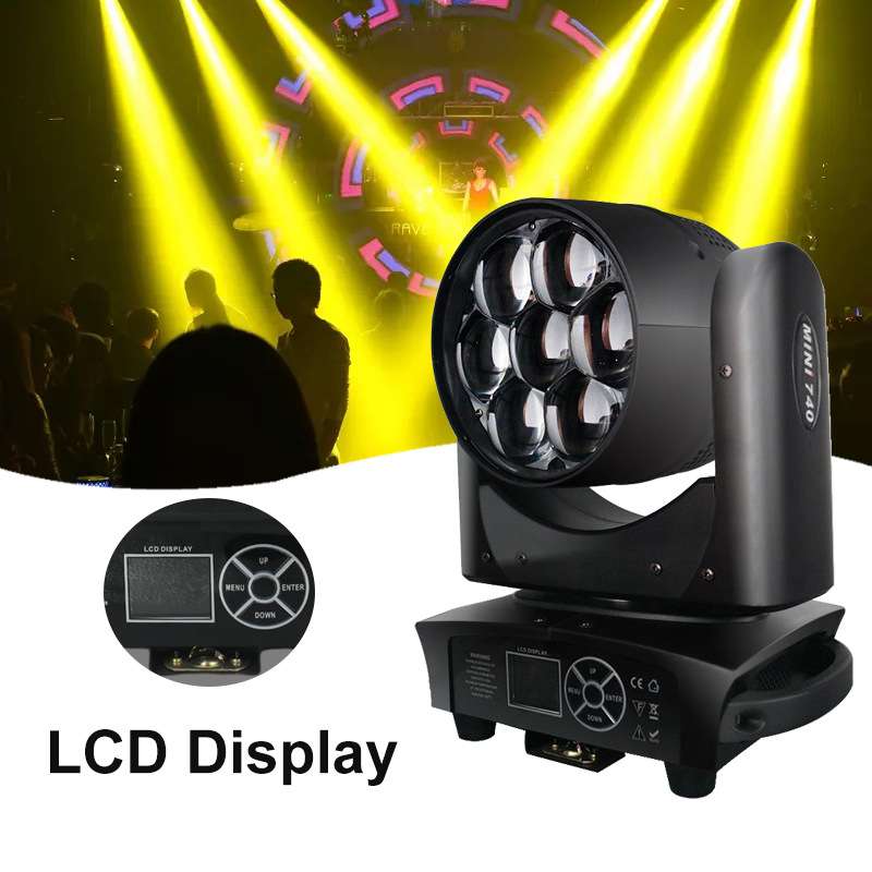 Grace 7x40W Mini Zoom Led Moving Head Dj Stage Lights