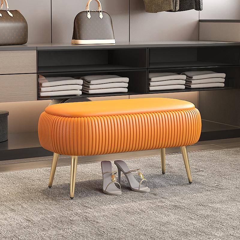 换鞋凳轻奢高级感卧室床尾凳衣帽间长条沙发凳软包家用门口穿鞋凳