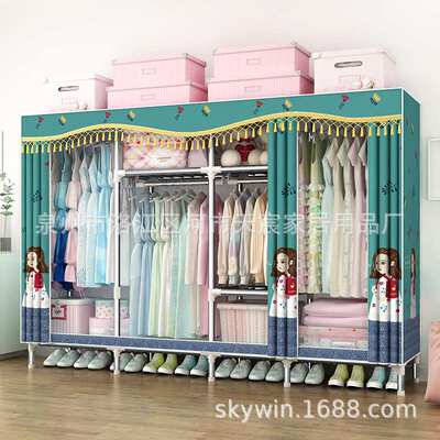 simple assembled strong big room cloth wardrobe bedroom