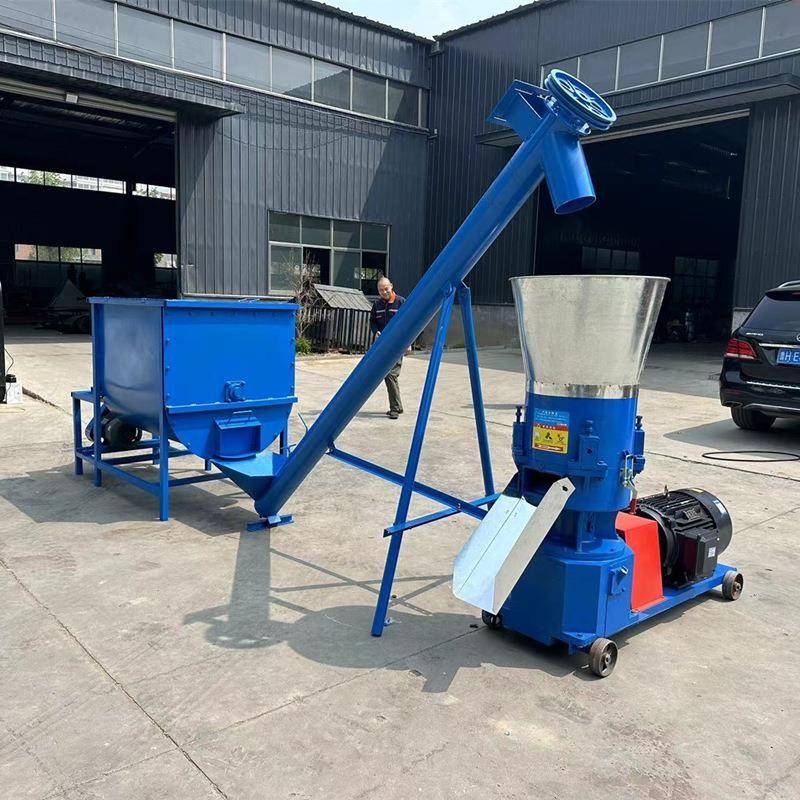 出口玉米麦麸饲料造粒机平模养殖设备造粒机苜蓿草秸秆饲料制粒机