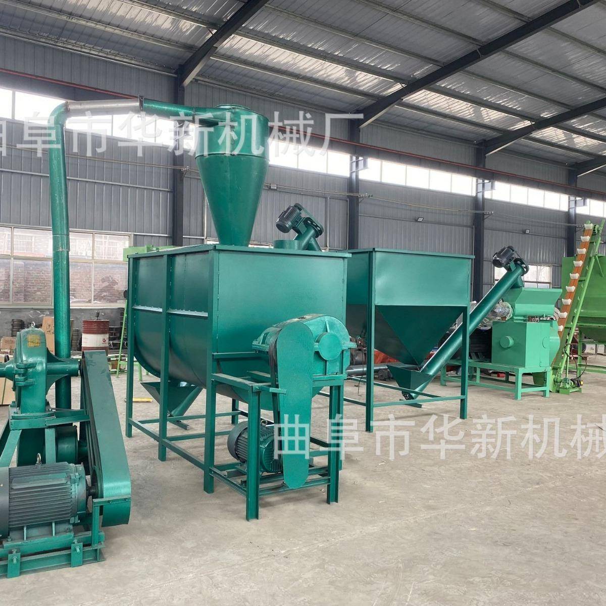 家用环模猪牛羊饲料颗粒机家禽饲料加工机组颗粒饲料成套设备