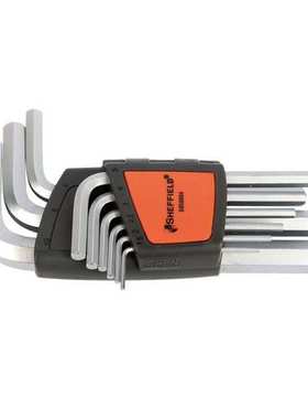 钢盾工具 9件套S2合金钢公制标长平头内六角扳手套装S050004