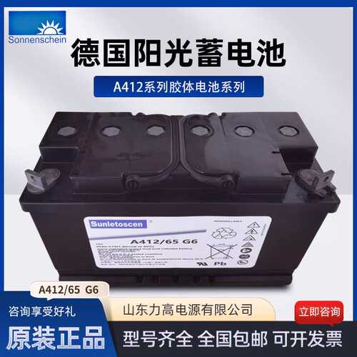 德国阳光蓄电池A412/65直流屏/UPS/EPS后备电池G612V65AH胶体电瓶