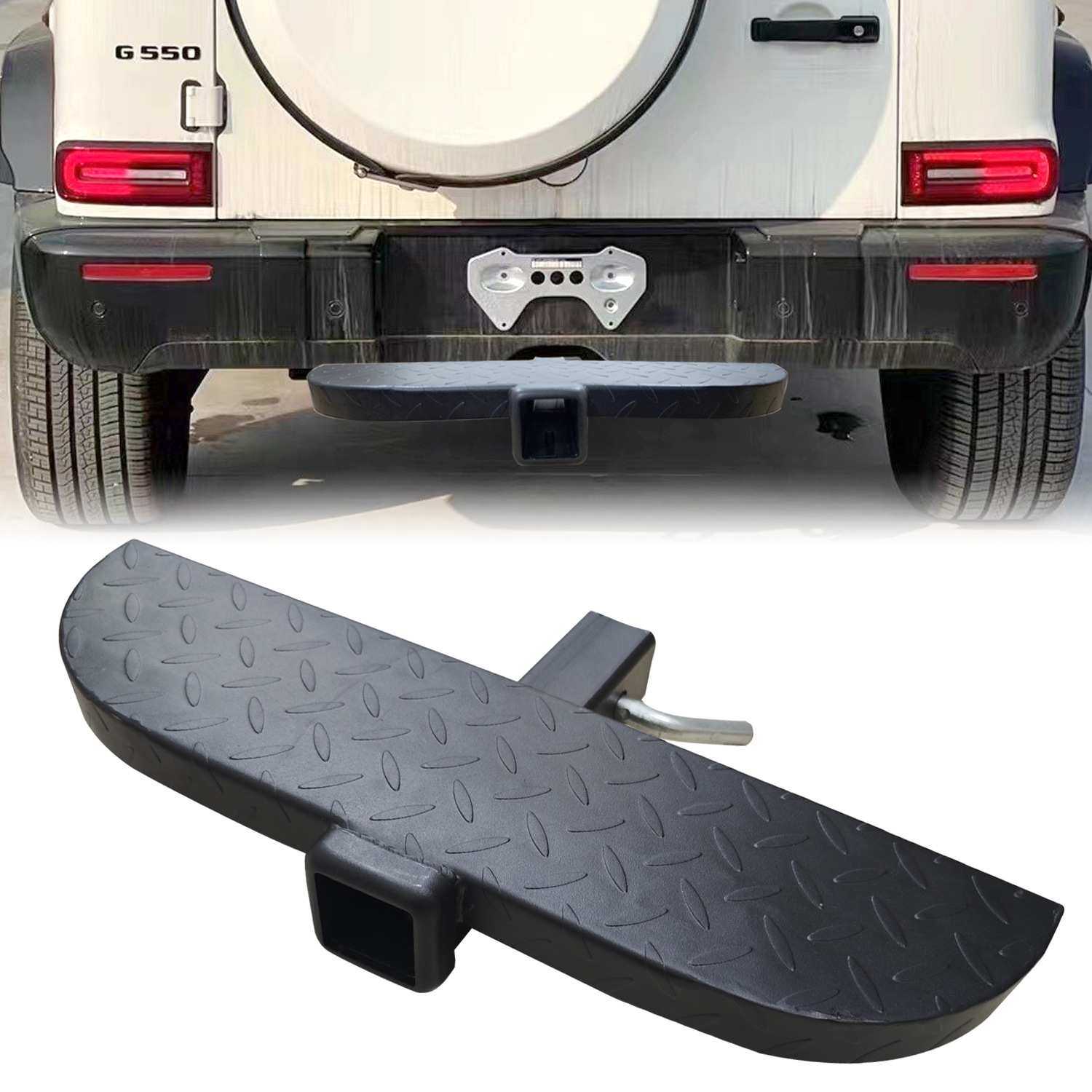 拖车臂踏板SUV车位踏步登高梯碳钢材质方口延长管拖车杠延伸踏板