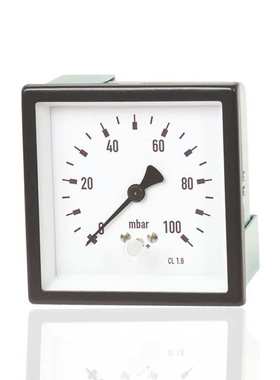 四方型膜盒微压表轴向织染机设备烧毛机用YESF-144Z 100mbar G1/2