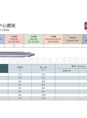 MMC加长中心钻LCD 神钢中心钻 TaiShin  台神加长中心钻