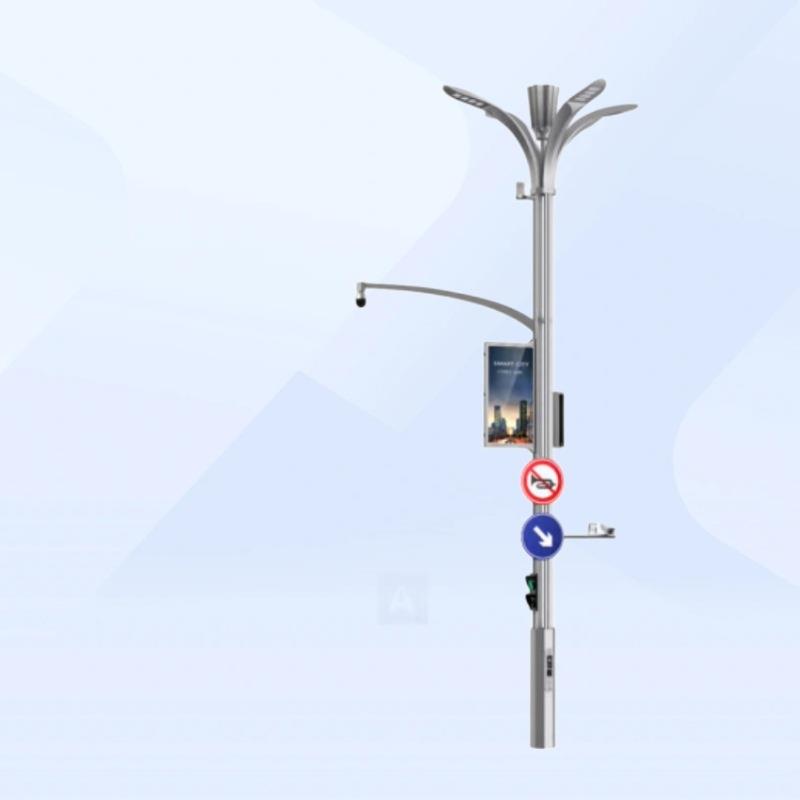 供应综合杆交通信号灯多杆合一5G智慧路灯LED市电路灯标志牌杆