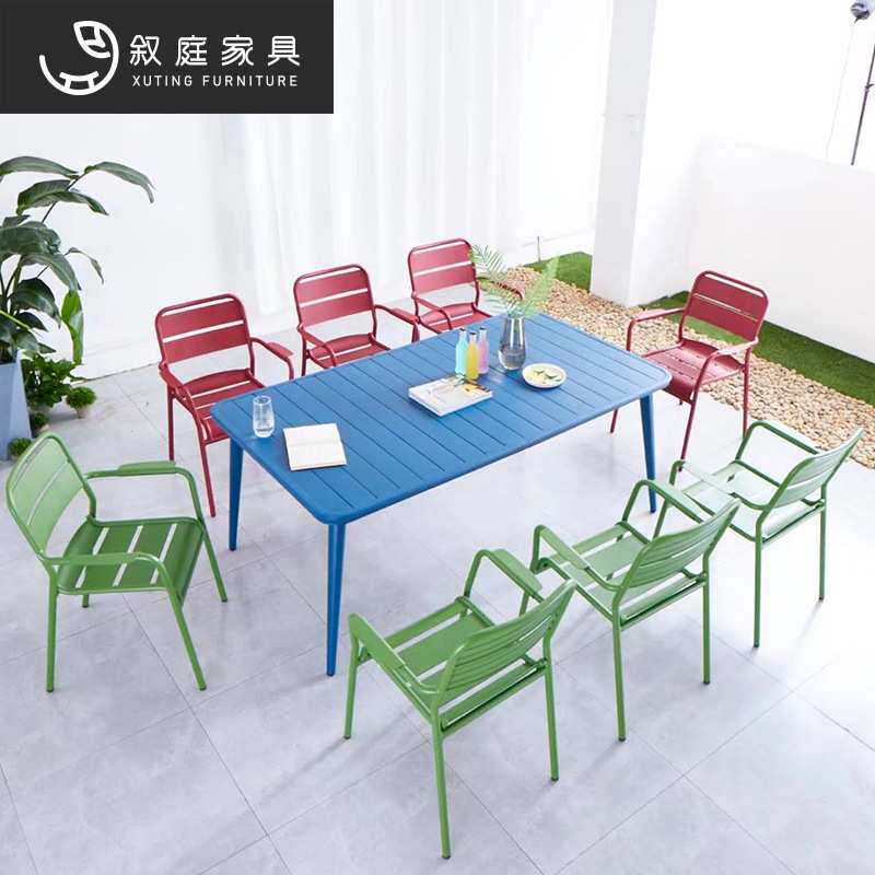 铁艺桌椅组合户外整装成人金属庭院休闲椅奶茶店咖啡酒吧景区家具