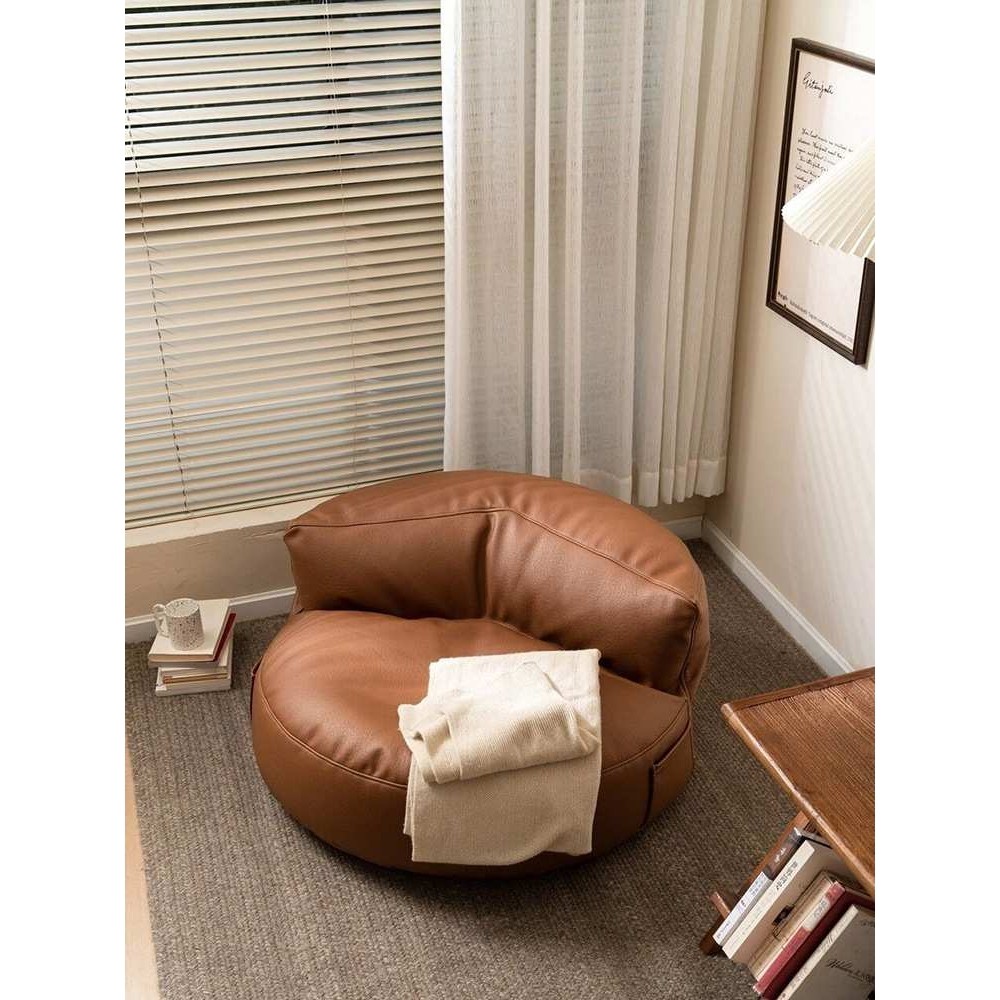 懒人沙发阳台可躺可睡榻榻米坐垫小户型卧室黑色网红单人沙发椅子