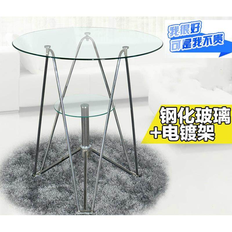 洽谈桌小桌子钢化玻璃小桌茶几玻璃桌子小户型家用钢化餐桌椅组合