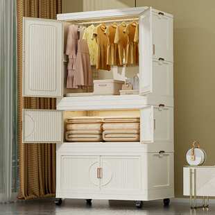 可折叠大面宽衣柜大容量收纳柜储物柜多功能卧室简约免安装置物柜