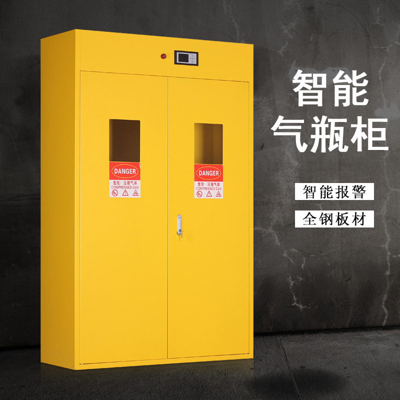 工业气瓶柜储存箱煤气液化气体防爆柜工业单双三瓶智能报警器防火