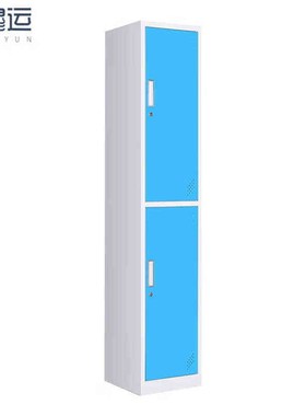 运宿舍换衣二门柜锁物铁皮蓝色员工穆单门柜存带健身房包更衣柜储