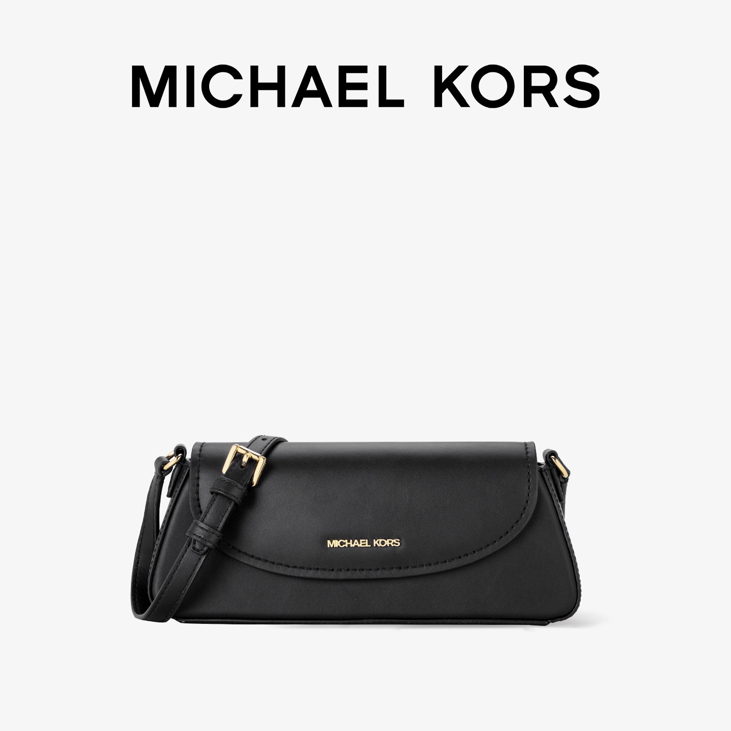 Michael Kors黑色新款女包皮质轻奢日常手提包斜挎包