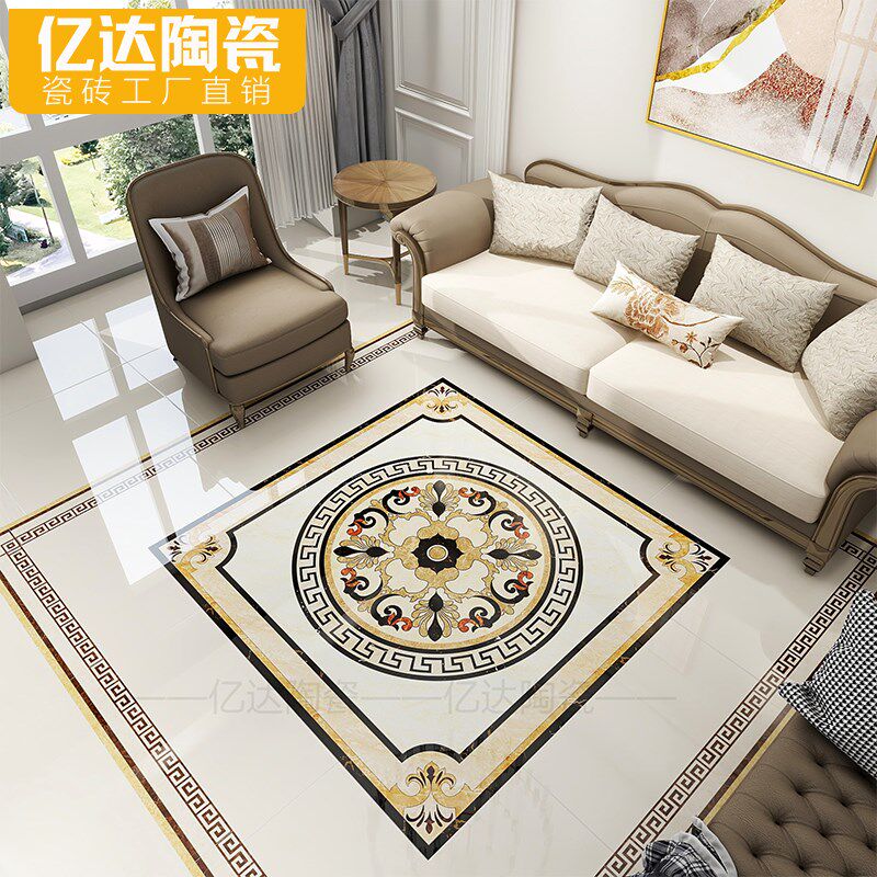 入户玄关进门口拼花地砖客厅餐厅拼图瓷砖酒店别墅造型Z地板砖定