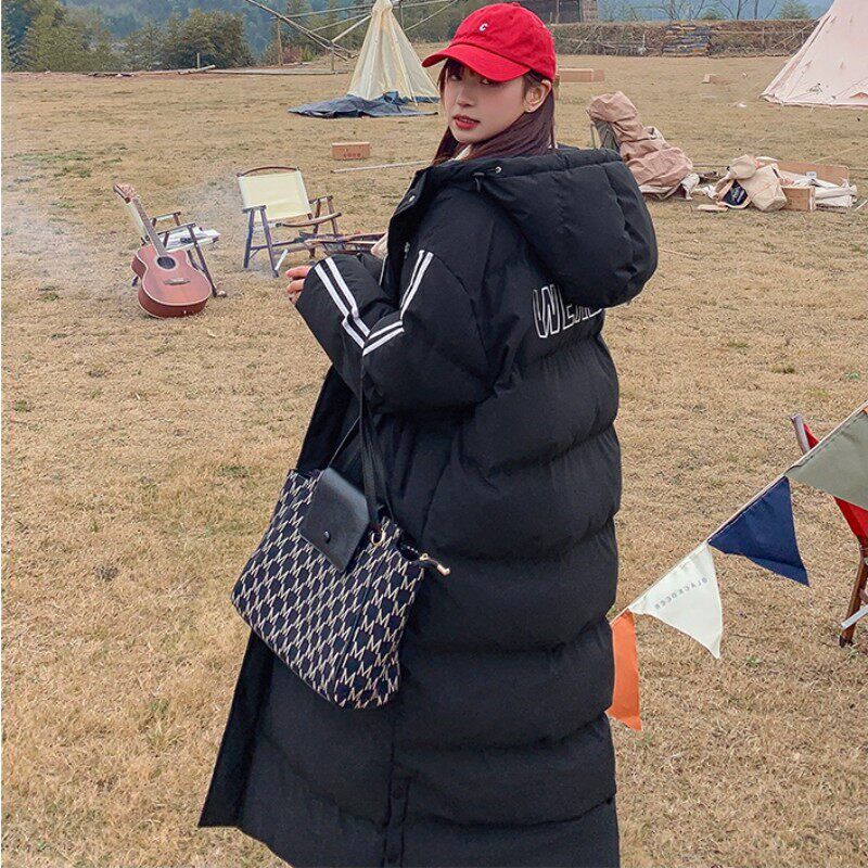 羽绒棉服女中长款过膝2025x冬新款韩版宽松今年流行加厚面包服棉