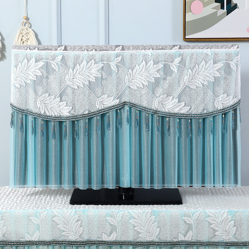 液晶电视机防尘罩开机不取电视罩A套55寸65挂式曲面台式蕾丝盖布