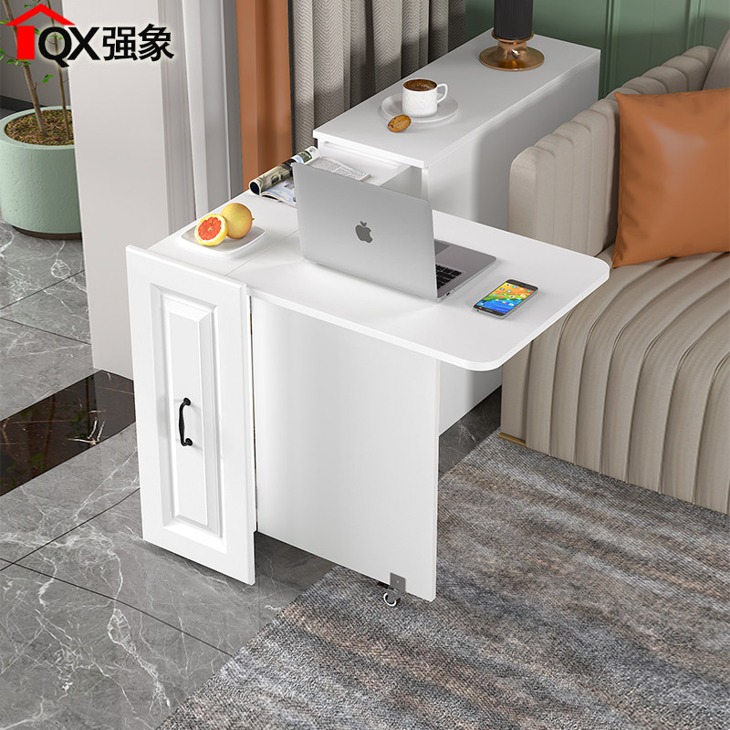 折叠沙发边柜置物柜侧边柜u夹缝窄柜茶桌边几客厅角边柜可定制J27