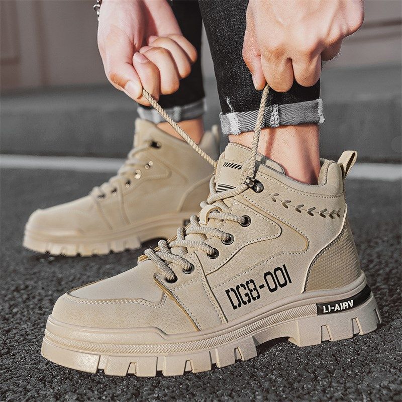 冬季内增高10cm8cm6cm马丁靴男休闲鞋子男士高帮鞋隐形增高鞋男款