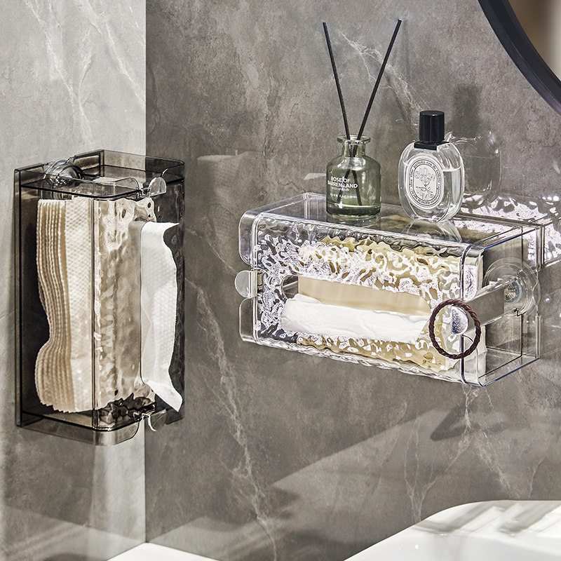 吸盘壁挂式波纹卫生间纸巾盒厕纸盒厕所抽纸盒免打孔手纸盒洗脸巾,收纳整理,纸巾盒,淘宝优惠券,粉丝福利购,淘宝优惠卷