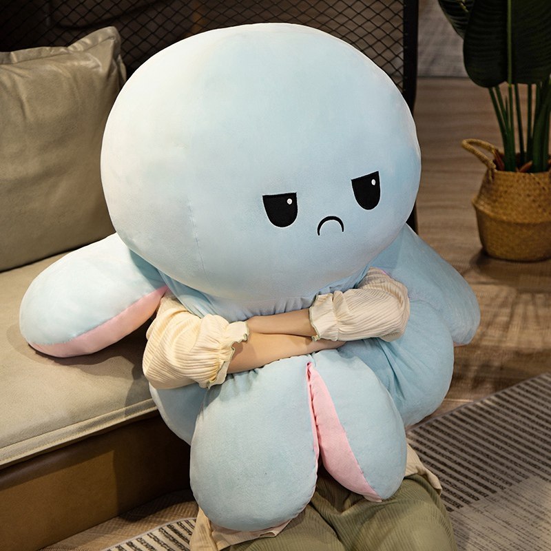 生气大章鱼玩偶头套变脸抱枕超大翻脸翻面公仔双面翻转八爪鱼娃娃,玩具/童车/益智/积木/模型,毛绒/玩偶/公仔/布艺类玩具,淘宝优惠券,粉丝福利购,淘宝优惠卷