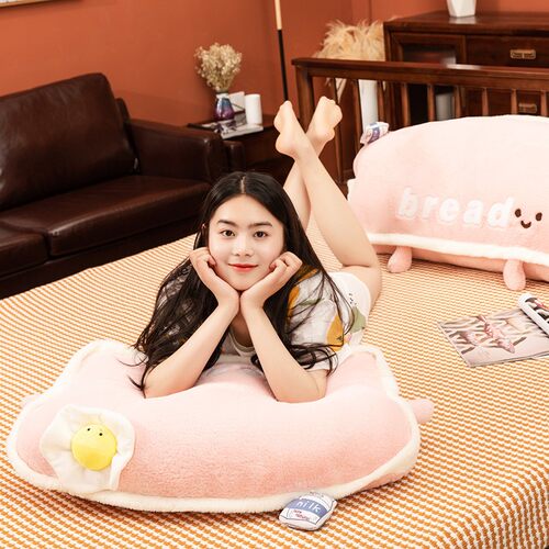 吐司靠枕床头卧室床上靠垫女生睡觉夹腿抱枕超软宿舍靠背垫可拆洗