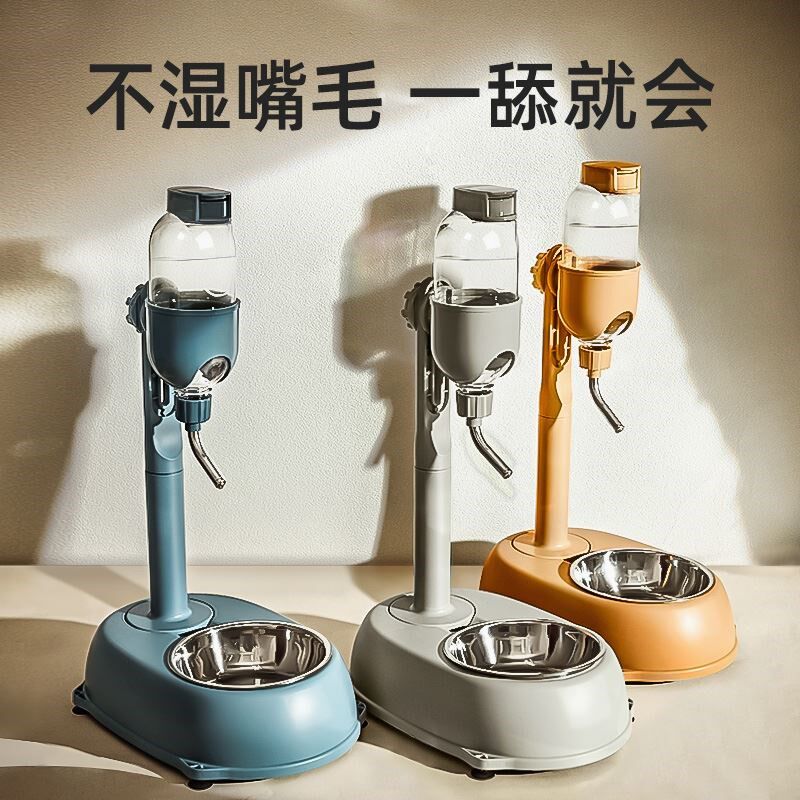 狗狗喝水器不湿嘴饮水机r自动挂式悬挂喂食碗喂水水壶猫咪宠物用
