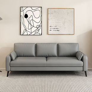 现代简约小户型客厅出租房猫抓皮沙发服装店办公区接待沙发单双人