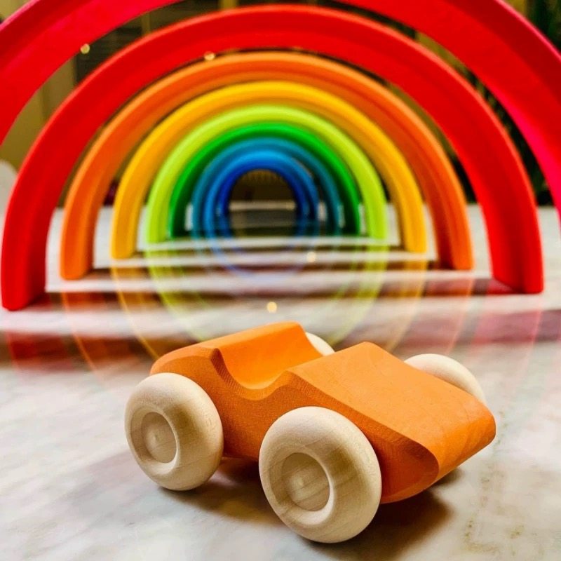 椴木7辆小车3个小人手作浸染