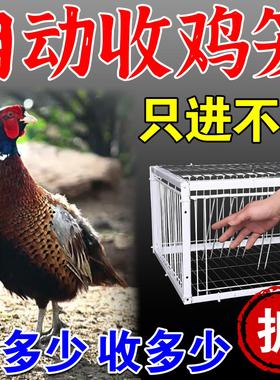 抓i捕i收鸡陷阱新型多功能专用网门套笼户室外神器只进不出全自动