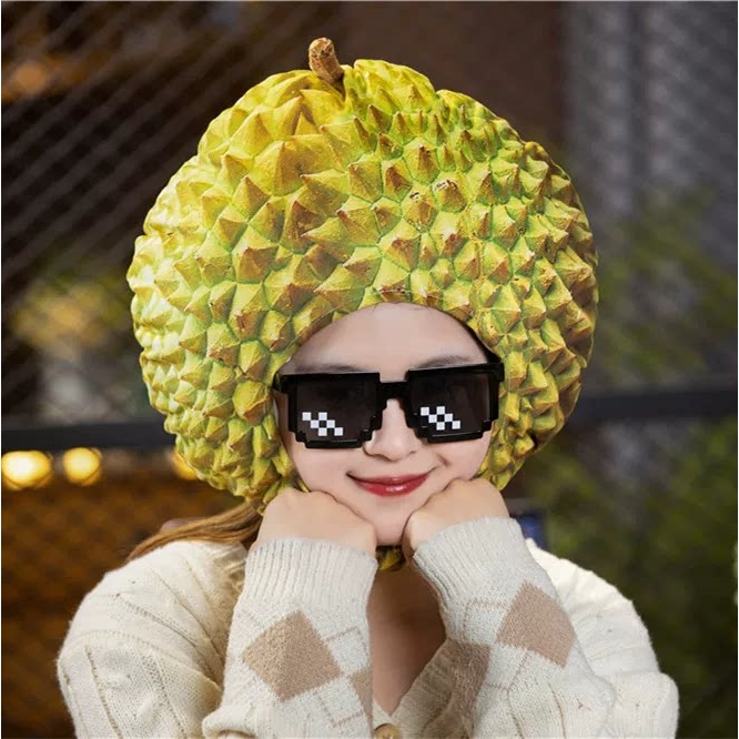 榴莲头套沙雕搞怪少女创意蔬菜水果搞笑帽子拍照派对生日礼物