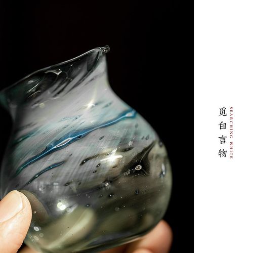 觅白星河匀杯熏银茶海玻璃公道杯耐高温分L茶器纯全手工高硼硅吹