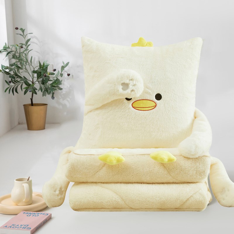 折叠汽车内抱枕被子两用加厚车载靠垫二合K一办公室午睡毛毯靠背