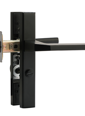 黑色极窄边门框阳台卫生r间浴室门锁厨房洗手间厕所单舌执手无钥