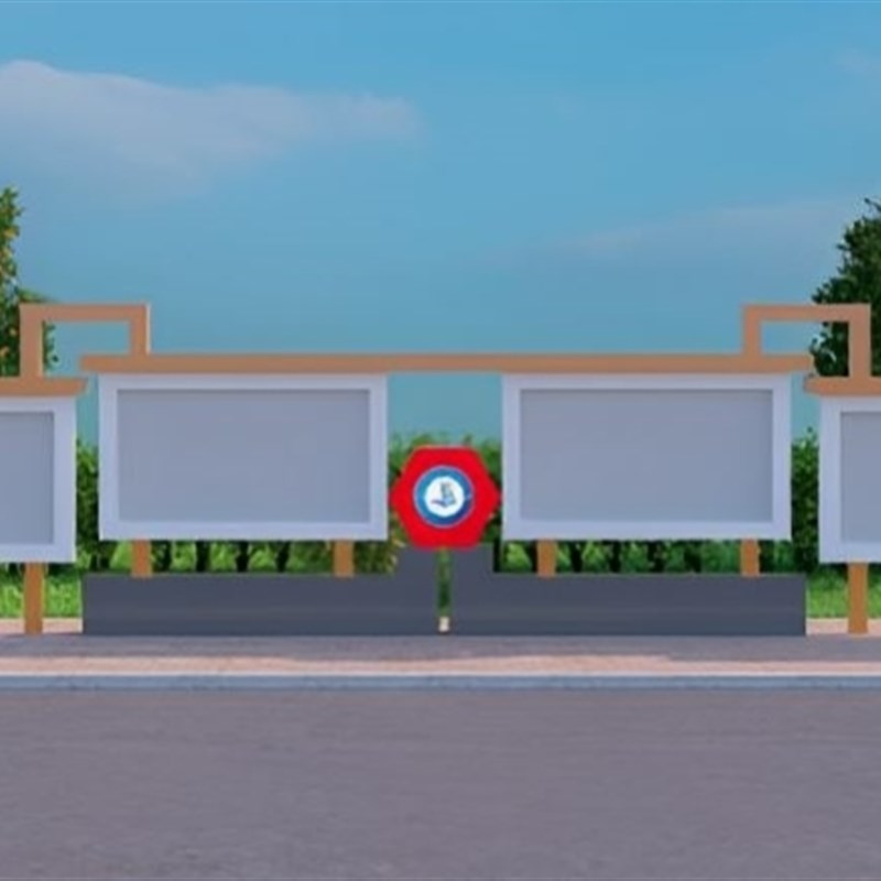 户外不锈b钢宣传栏铁艺公告公示栏社区校园广告牌展示架学校阅报