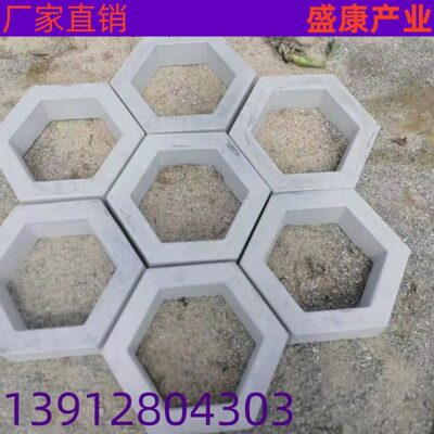 黑实心砖停字龙植草车砖江砖空心工挡土六棱块河道护坡位砖六角砖