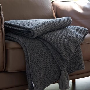 2025b新款 针织披肩毛毯单人盖毯办公室午睡沙发毯子简约纯色毛线
