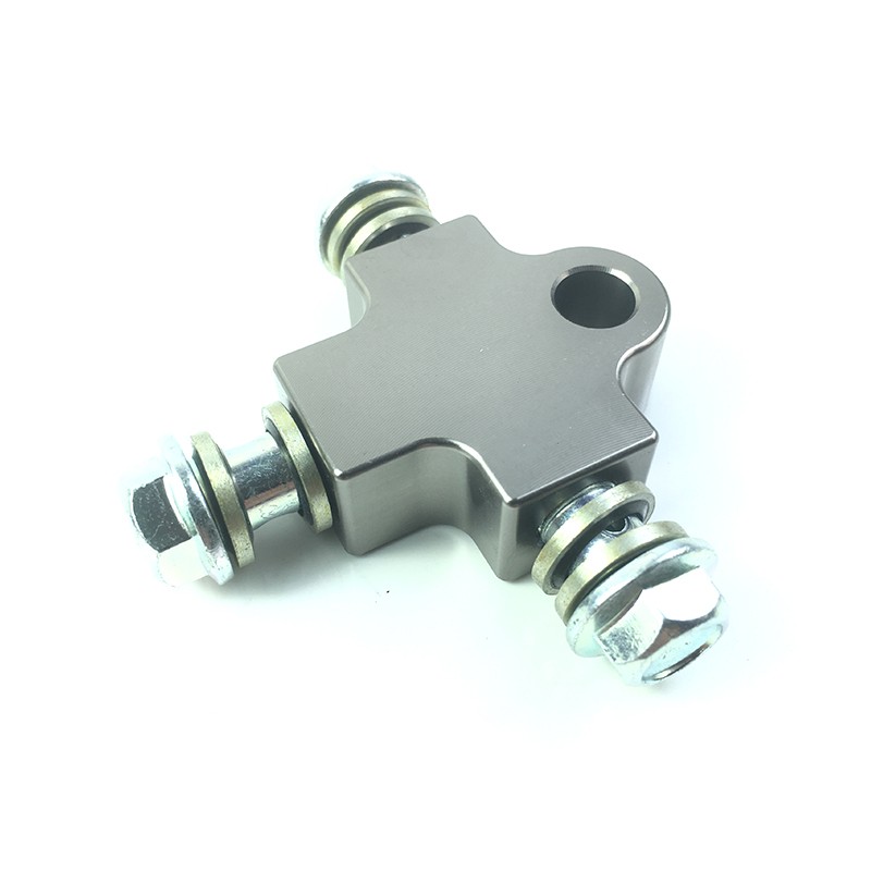 摩托电动车刹车油管三通支架接头接口F 前双碟刹双卡钳转接码M10