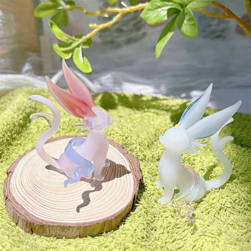 淄博琉璃小狐狸仙聊斋治愈精致小摆件车摆礼品少女U心可爱纯手工