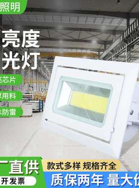 高亮户外LED泛光灯广告工程转角筒灯30W40W天花灯可旋转COB投光灯