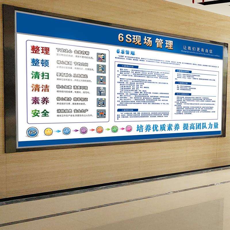 七大浪费宣传看板质量管理宣传栏6S 8S现场管理展板精益生产宣传