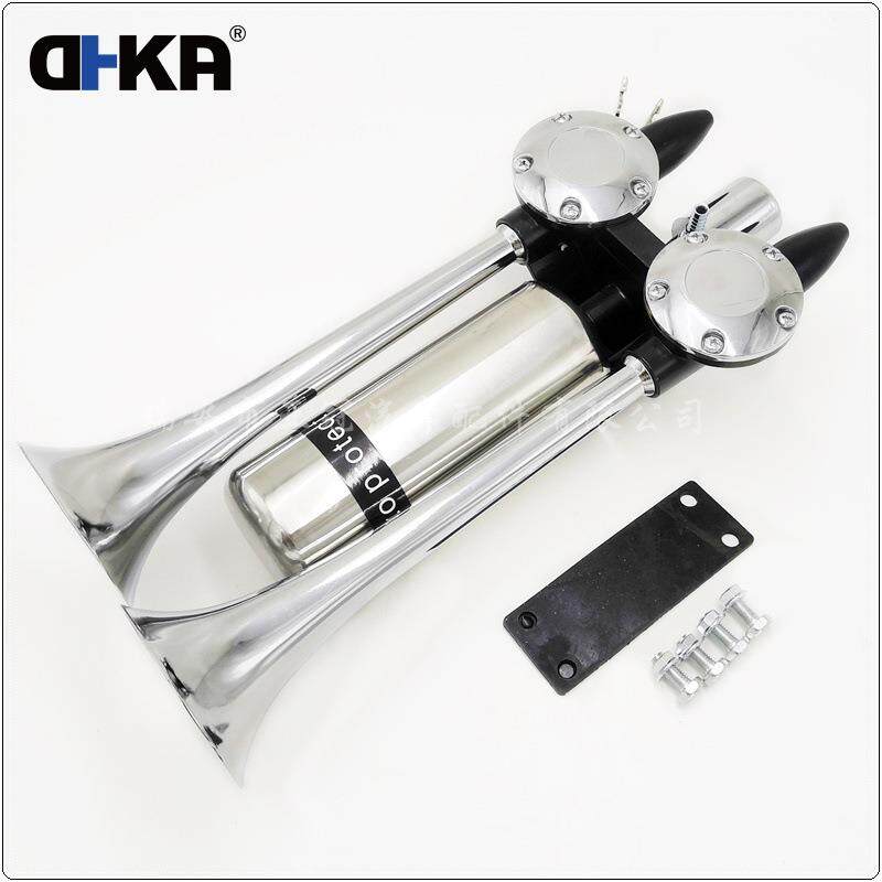 DHKA亚冠-AS140A现货 12V/24V双管火箭炮气喇叭 带储气罐 延音