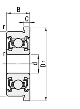 带法兰滚珠轴承 双盖式 FL686ZZ FL688ZZ FL692ZZ FL693ZZ